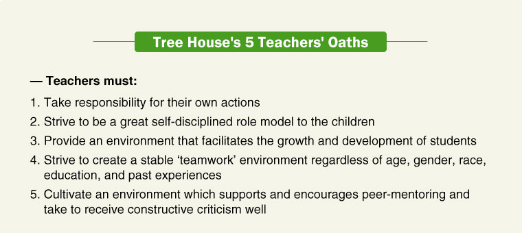 Tree House's 5 Teachers' Oaths